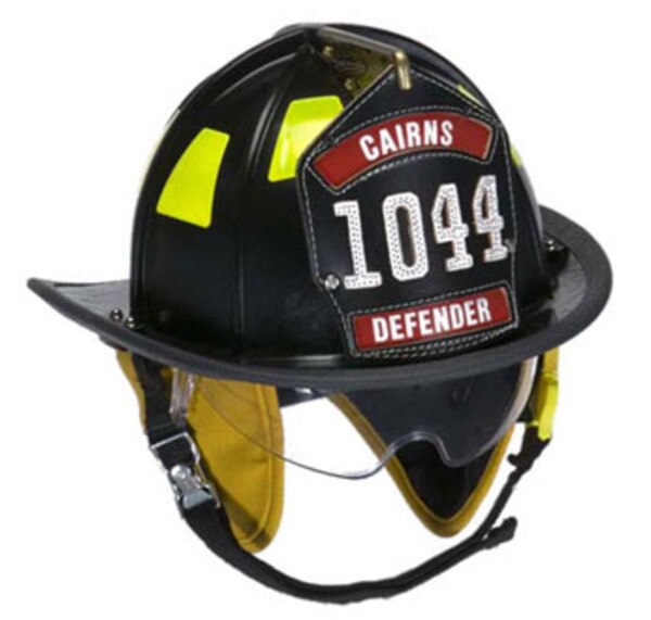Cairns 1010 Traditional Fire Helmet With Defender Visor & Faceshield Deluxe