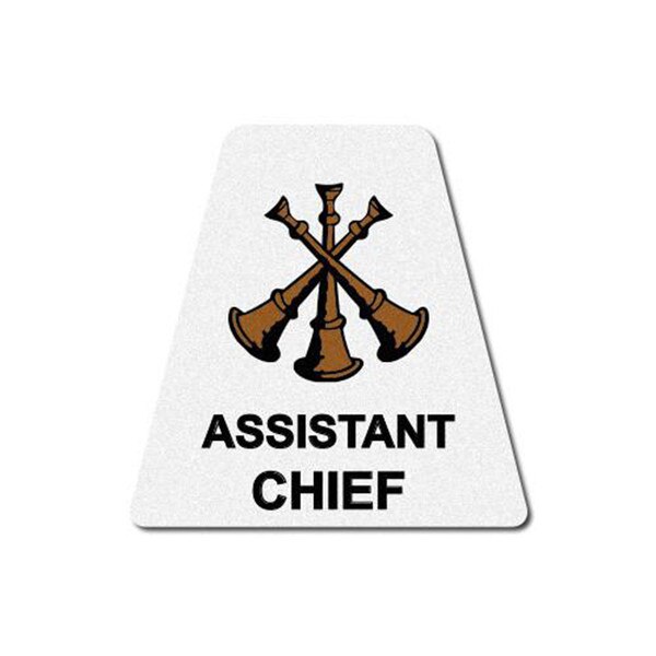 White Assistant Chief Horns Decal
