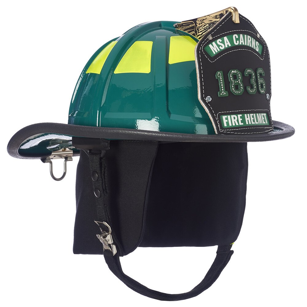 防具 10000 Cairns 1836 Traditional Composite Fire Helmet With Defender Visor
