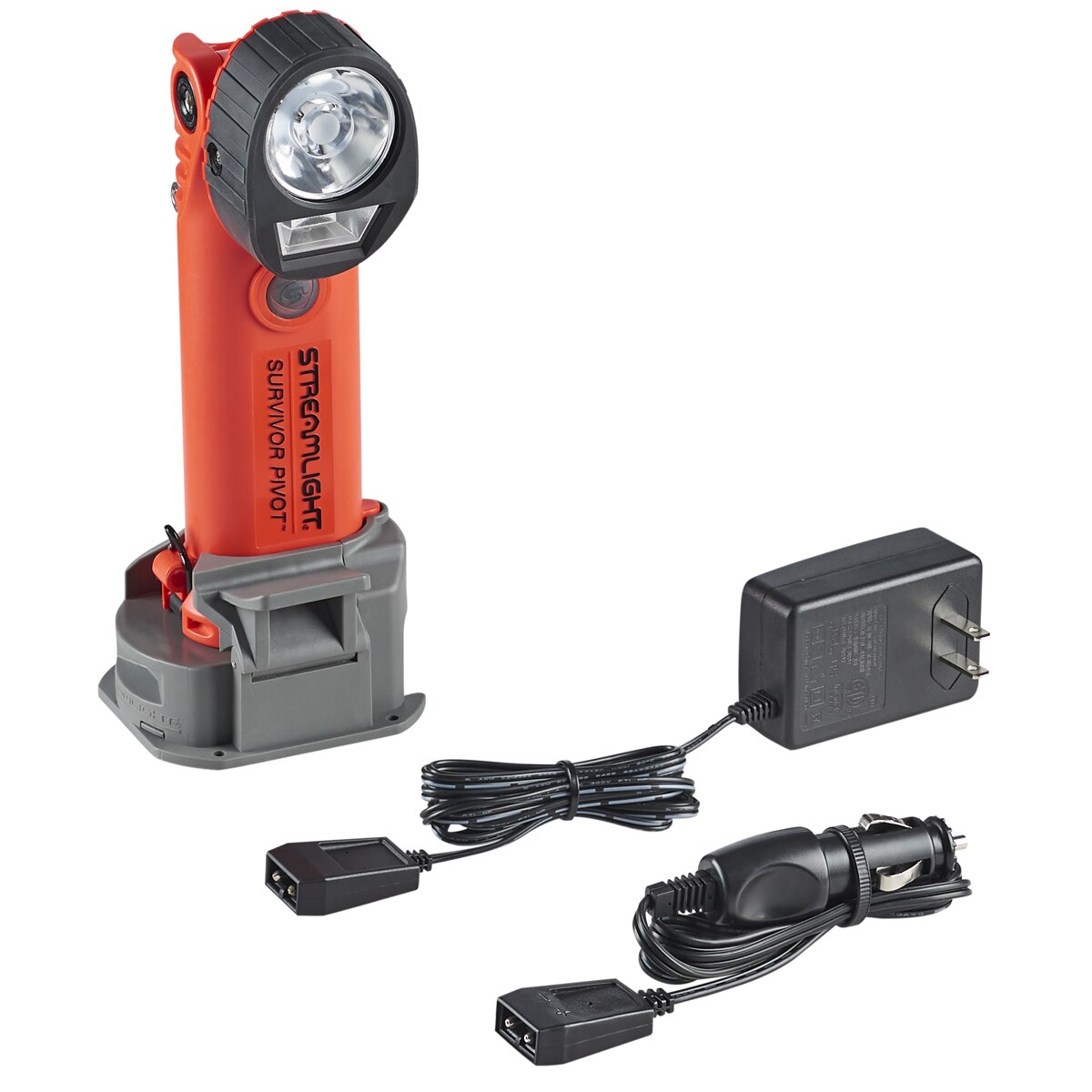 Streamlight Survivor Pivot with 120V AC and 12V DC Chargers