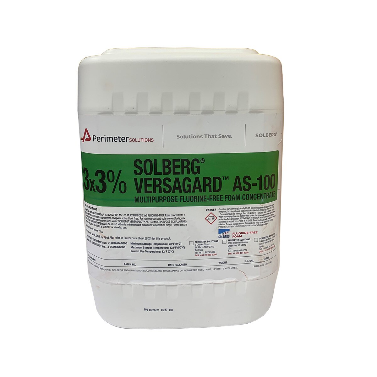Solberg VERSAGARD AS-100 3x3 Fluorine Free Foam Concentrate | All